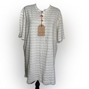 Weatherproof Vintage🦎MEN'S  SHORT SLEEVE HENLEY JAC PIQUE BEIGE🌵